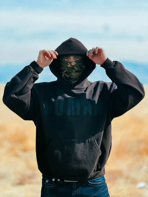 HEAVY BLACKOUT HUMAN HOODIE